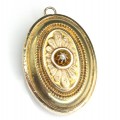 brosa-pandant victorian " locket" rolled gold. cca 1870 Marea Britanie